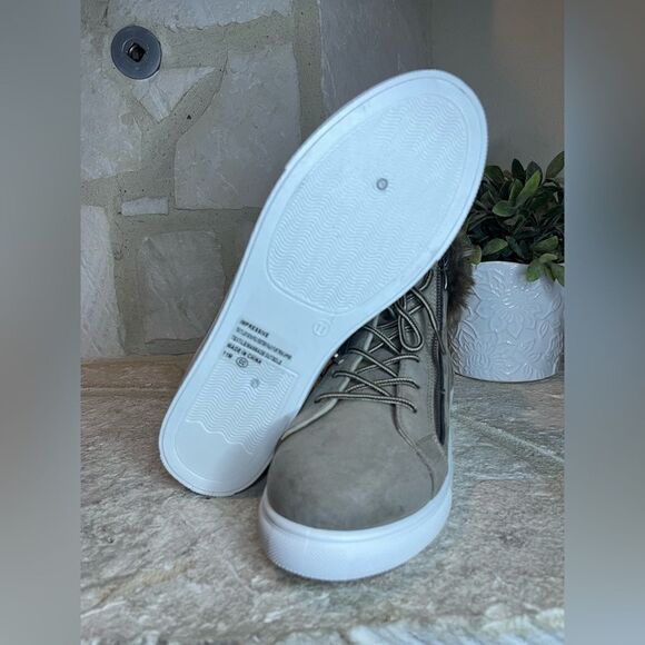 Pop taupe “impressive” faux fur trim booties sz 11 - Picture 6 of 7